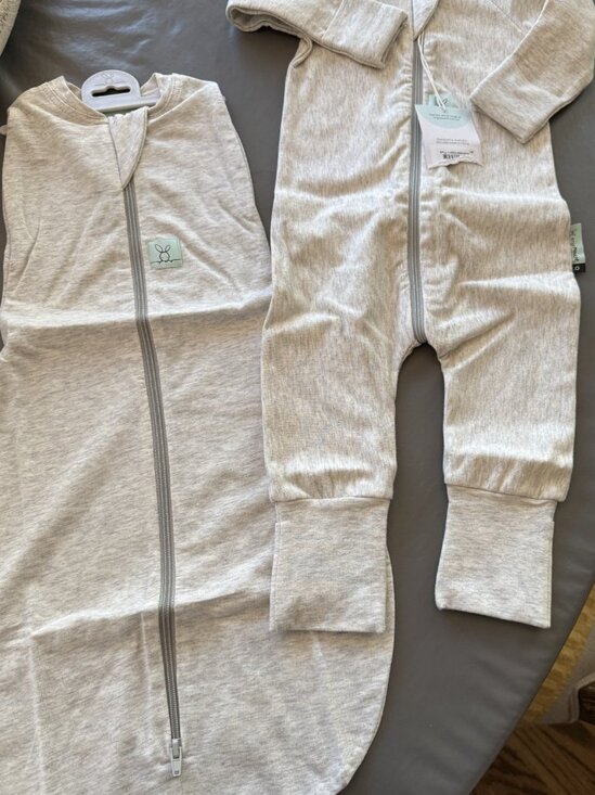 organic cotton baby swaddle and pajama bundle